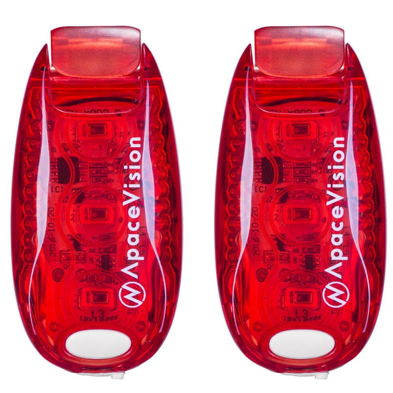 Apace Vision EverLightFX USB Rechargeable LED Safety Light (2 Pack) by Apace - Super Bright Bike Tail Light Works Brilliantly as Running Light for Joggers, Pets, Bicycle Strobe or Rear Clip On Lights - Image 1